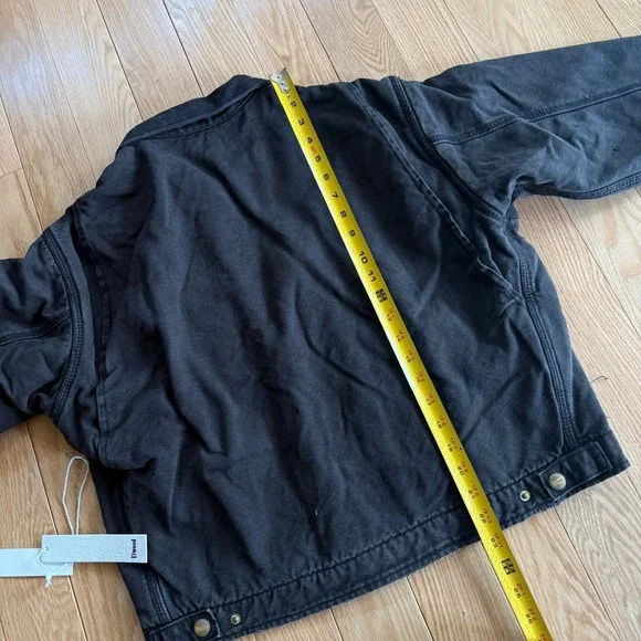 Elwood Petrol Workwear Cropped Flannel Lined Jacket Black Adult XS NWT